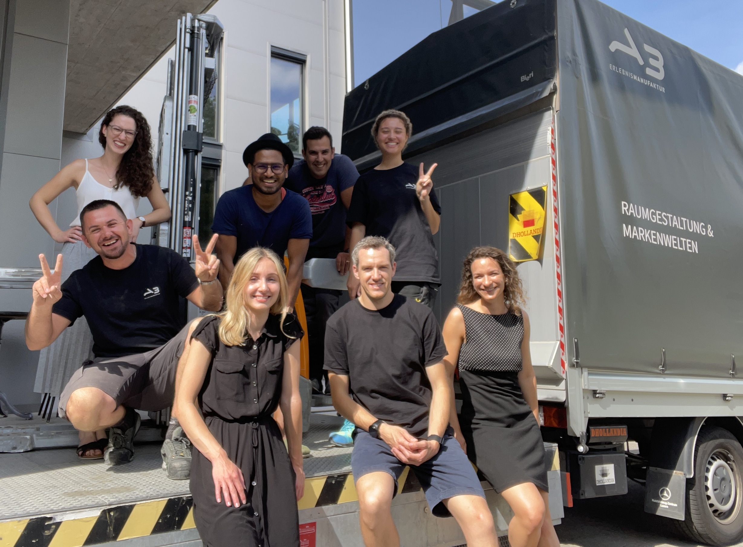 Teamfoto auf der Rampe